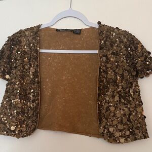Betsey Johnson Copper Sequin Jacket